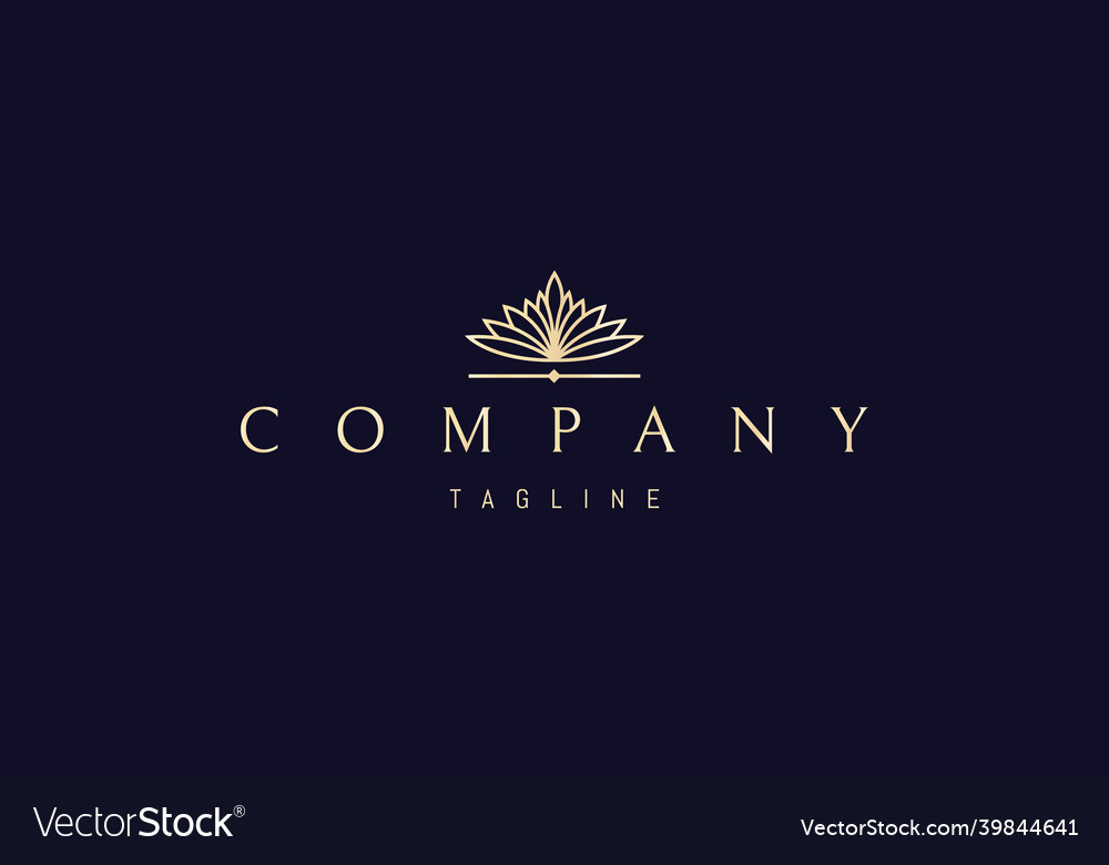 Golden logo on which an abstract image Royalty Free Vector