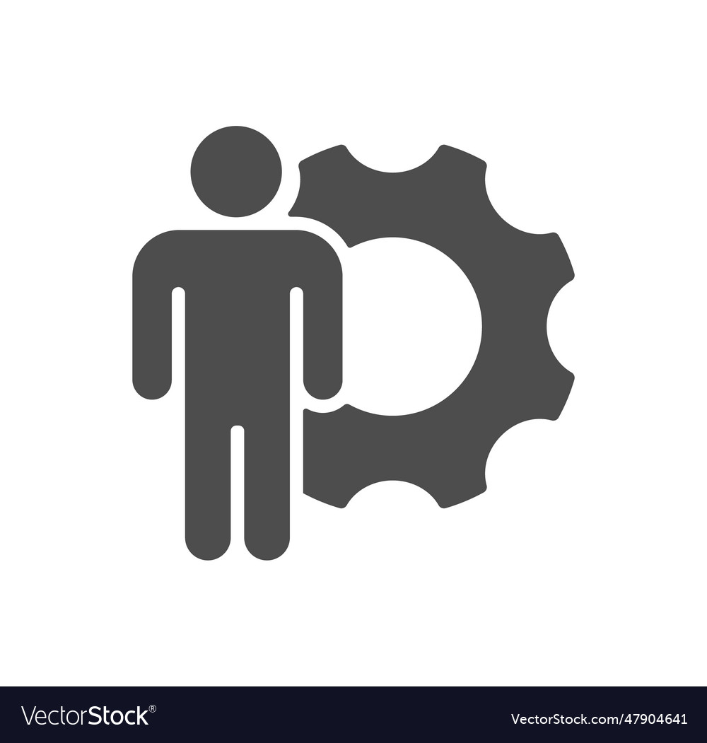 User settings glyph icon isolated on white Vector Image