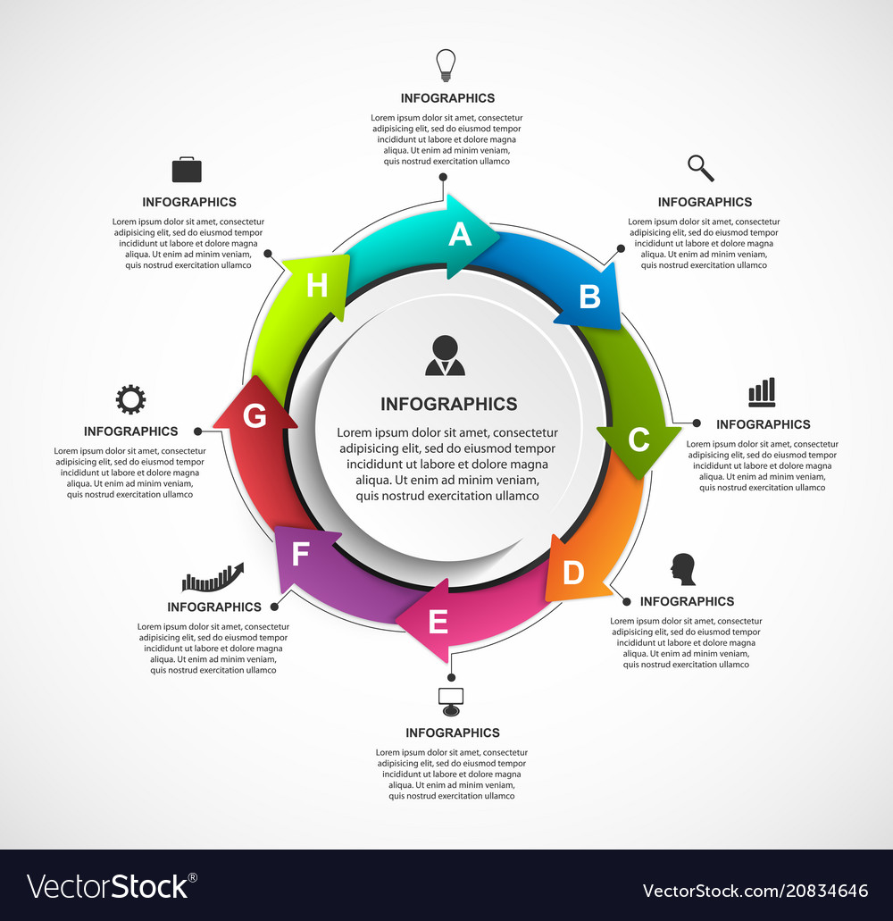 Abstrakte Optionen infographics Template