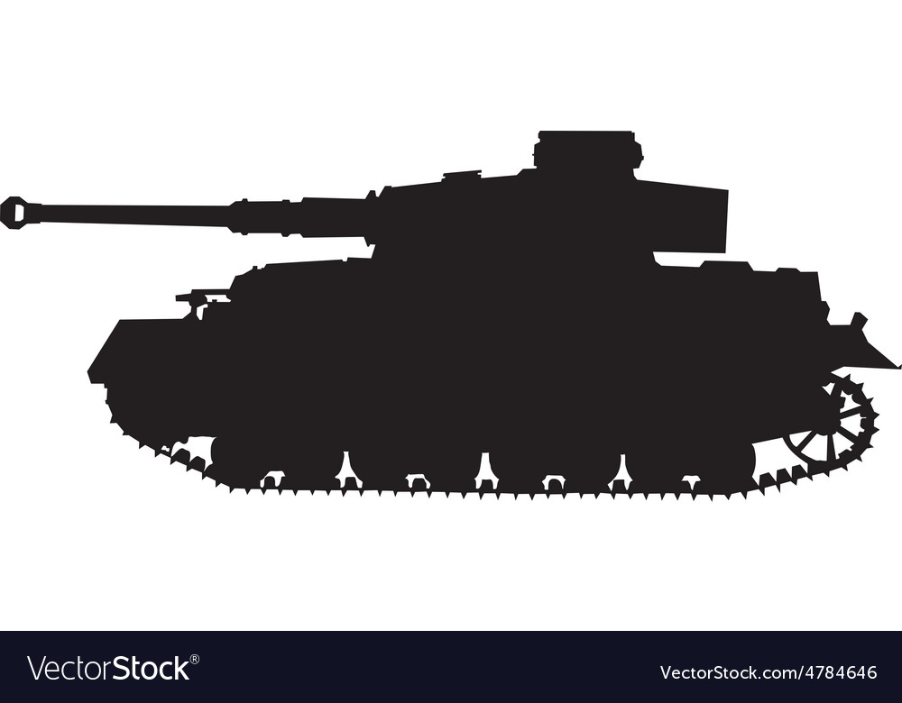 Tiger German Silhouette Tank Of World War 2