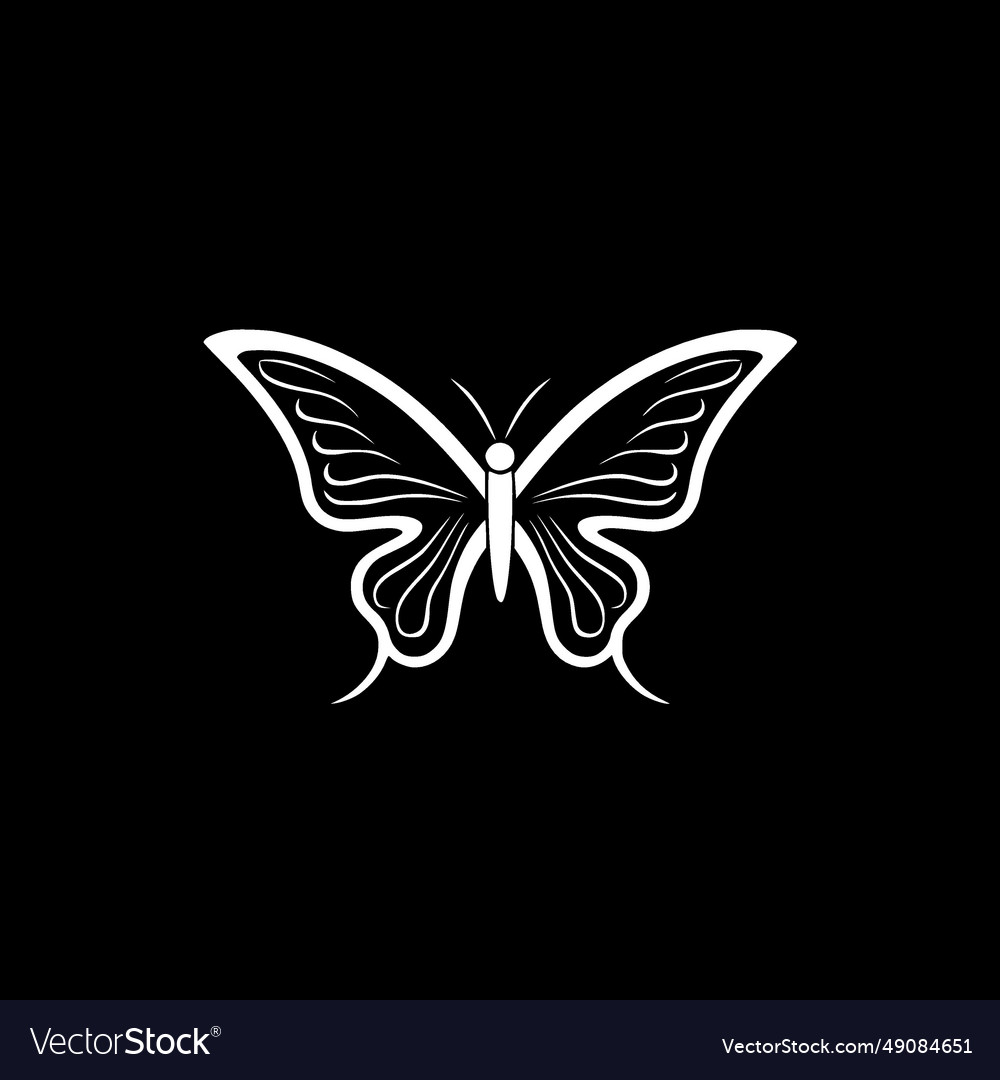 Butterfly - minimalist and simple silhouette Vector Image