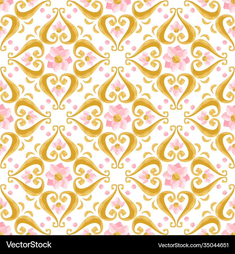 Ceramic tile pattern with lotus Royalty Free Vector Image