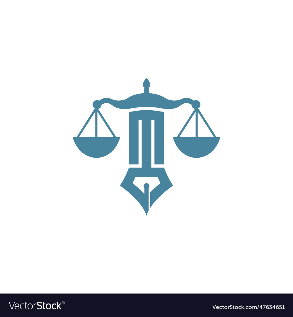 Justice logo design with creative modern unique Vector Image