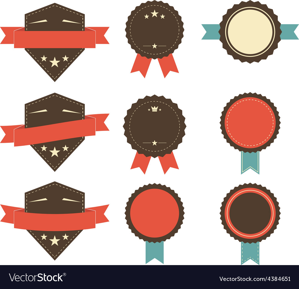 Retro Vintage Badges And Labels Royalty Free Vector Image