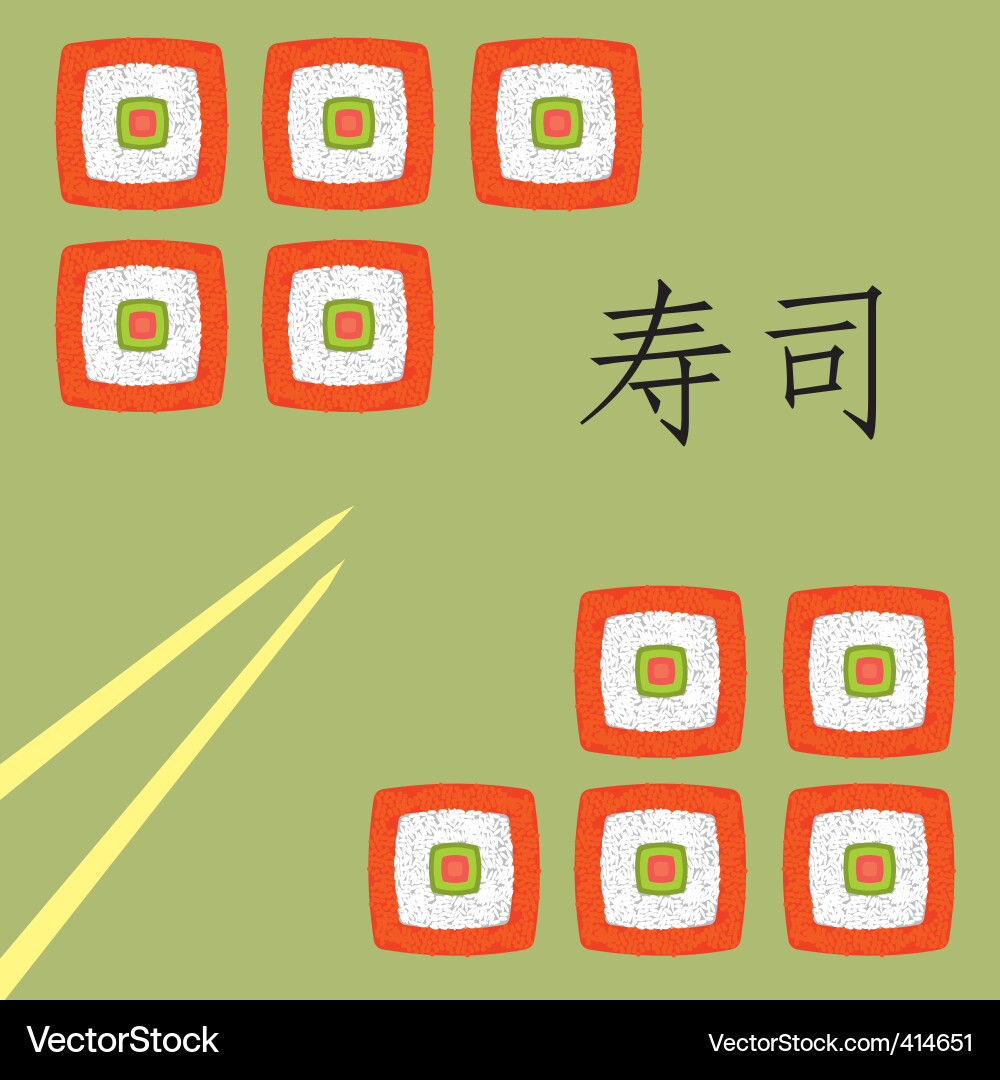 Sushi background Royalty Free Vector Image - VectorStock
