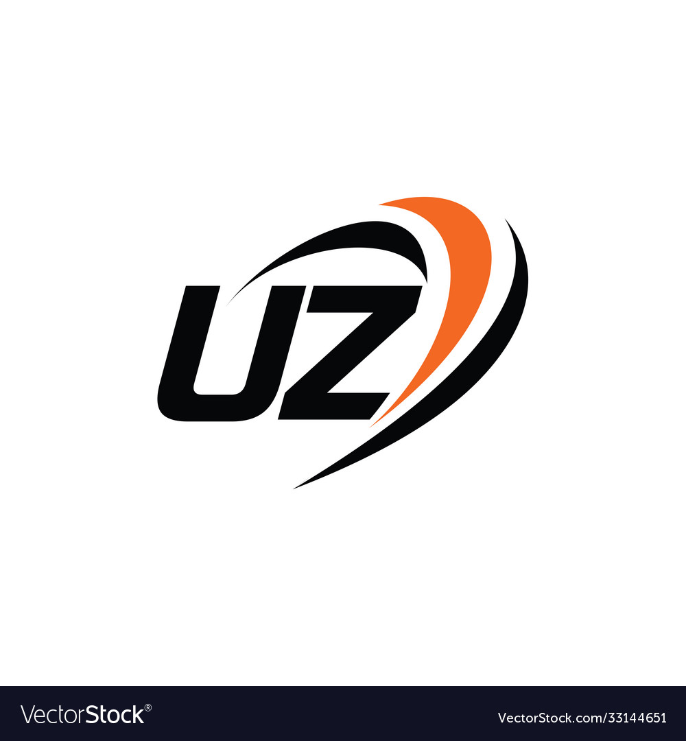 Uz monogram logo Royalty Free Vector Image - VectorStock