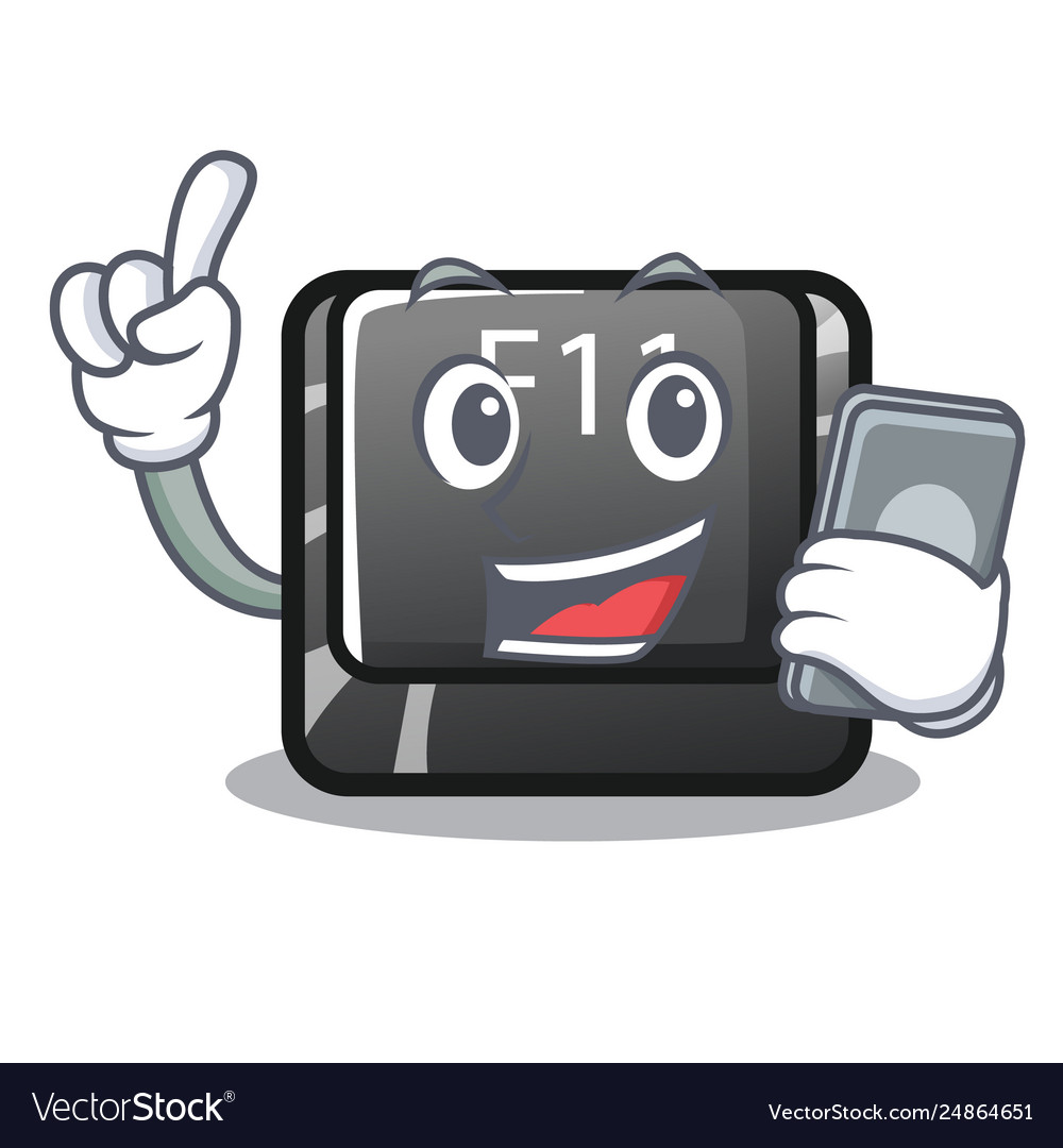 With phone f11 button installed on mascot keyboard