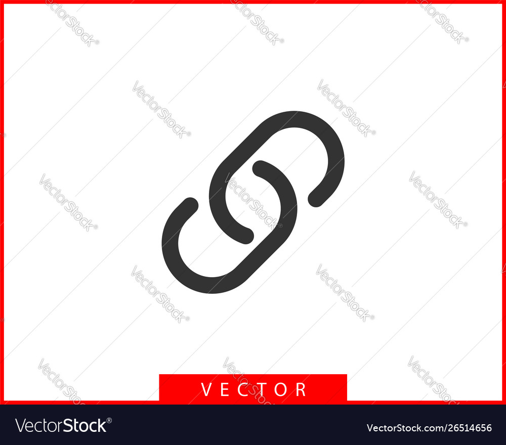 Chain link icon chainlet element flat design