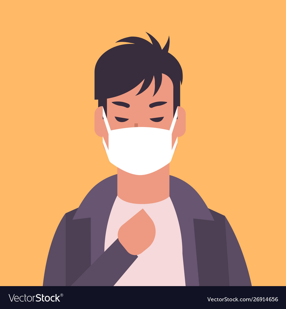 Download Man wearing face mask environmental industrial Vector Image