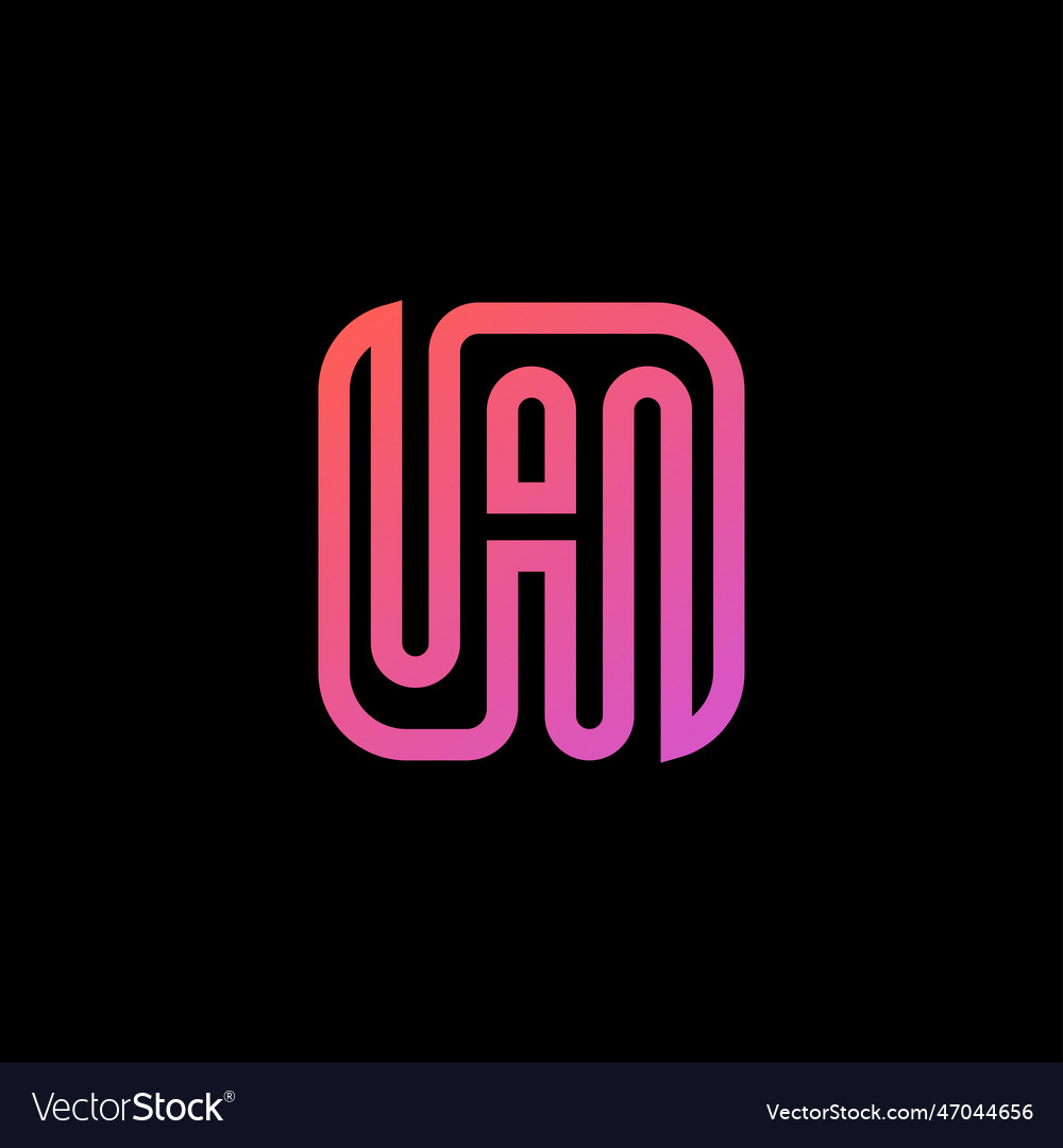 Monogram logo with shape style design template vector image Monogram logo with shape style design template
