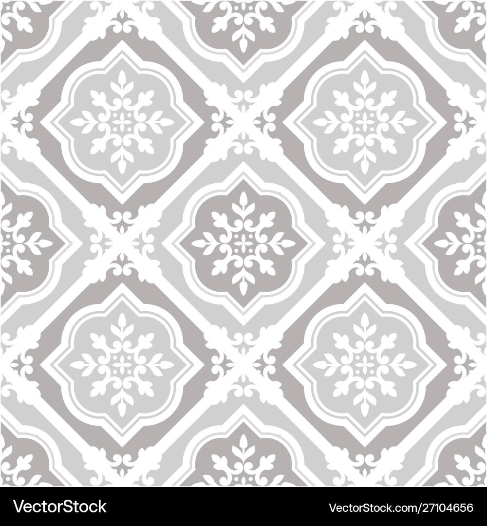 Vintage tile pattern seamless Royalty Free Vector Image