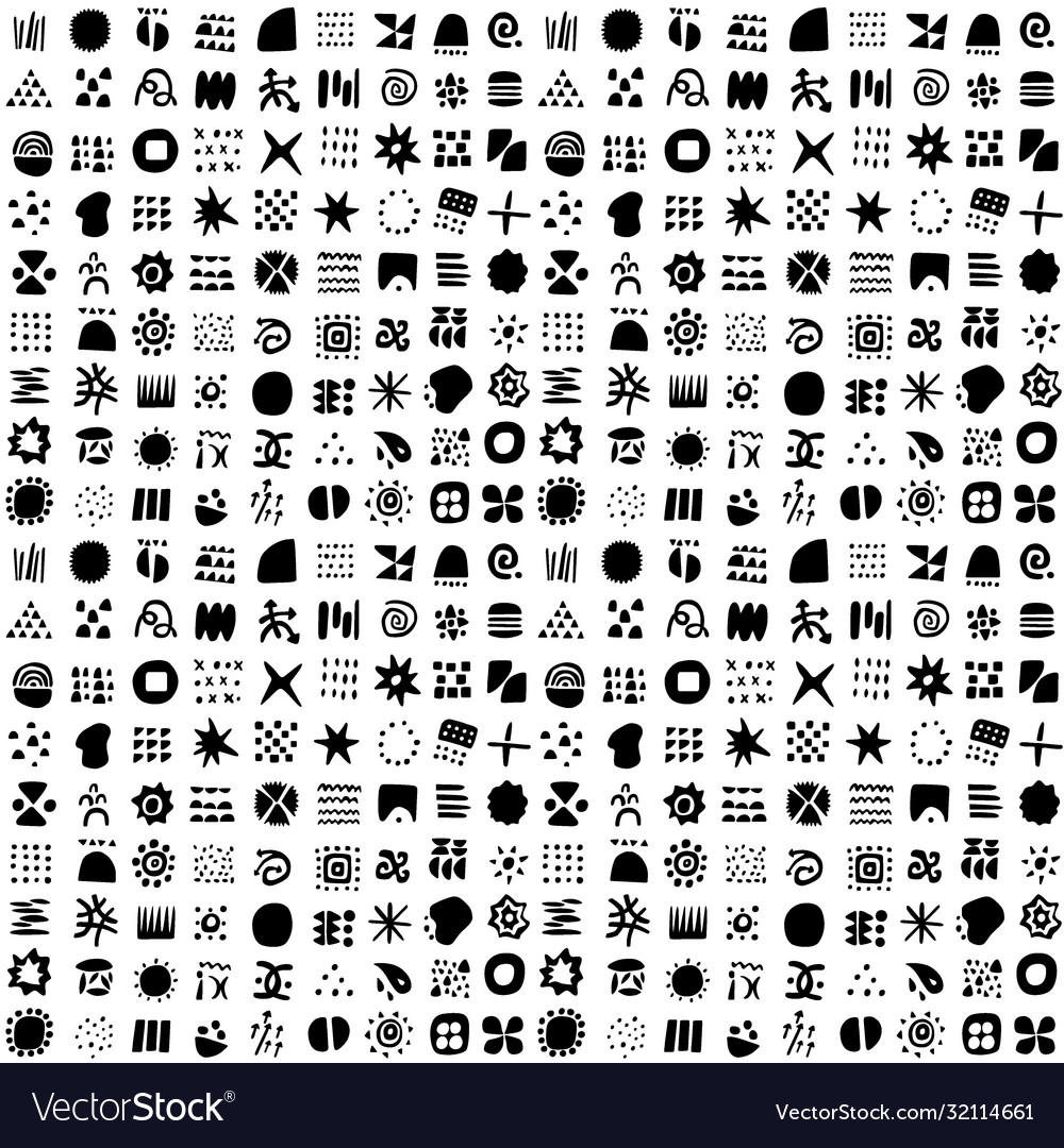 Abstract symbols and signs seamless Royalty Free Vector