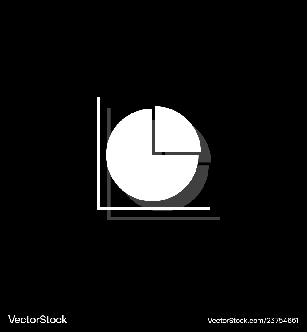 Chart icon flat Royalty Free Vector Image - VectorStock