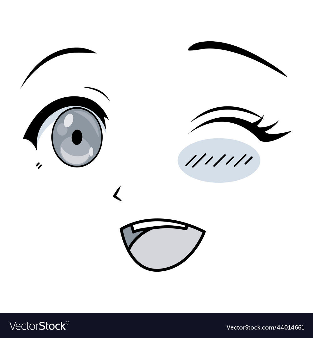 Premium Vector  Anime girl face