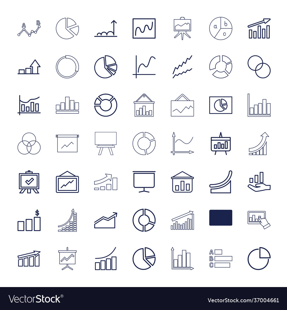 Diagram icons Royalty Free Vector Image - VectorStock