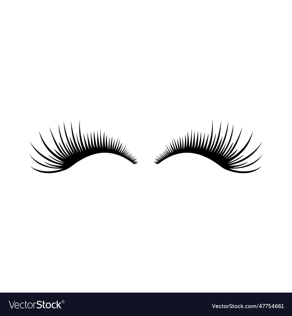 Eyelash flat style icon Royalty Free Vector Image