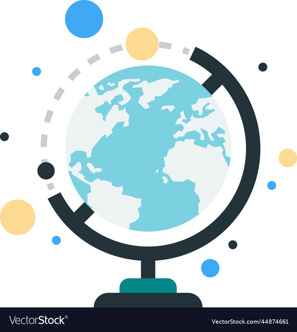 Globe model in minimal style vector image Globe model in minimal style