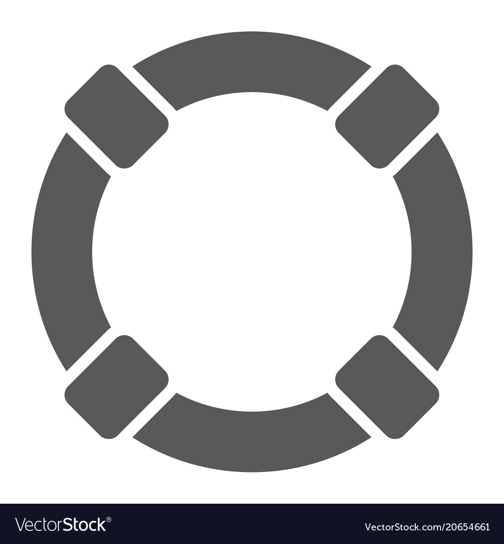 lifebuoy glyph icon sos and lifeguard help sign vector image helpsign