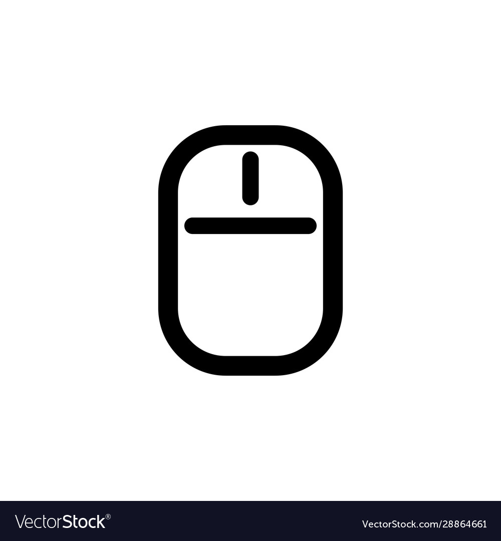 Mouse icon design line style part 1 vector image Mouse icon design line style part 1