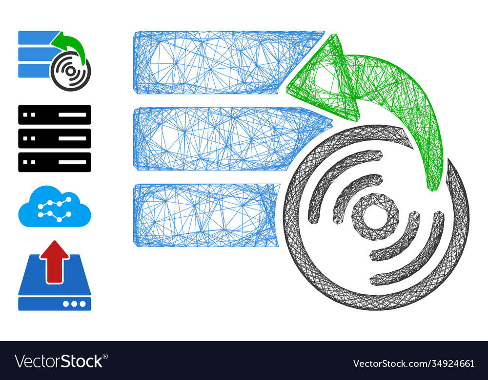 Net restore database mesh vector image Net restore database mesh