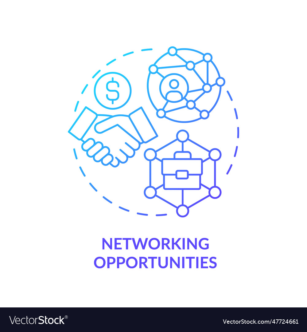 Networking opportunities blue gradient concept