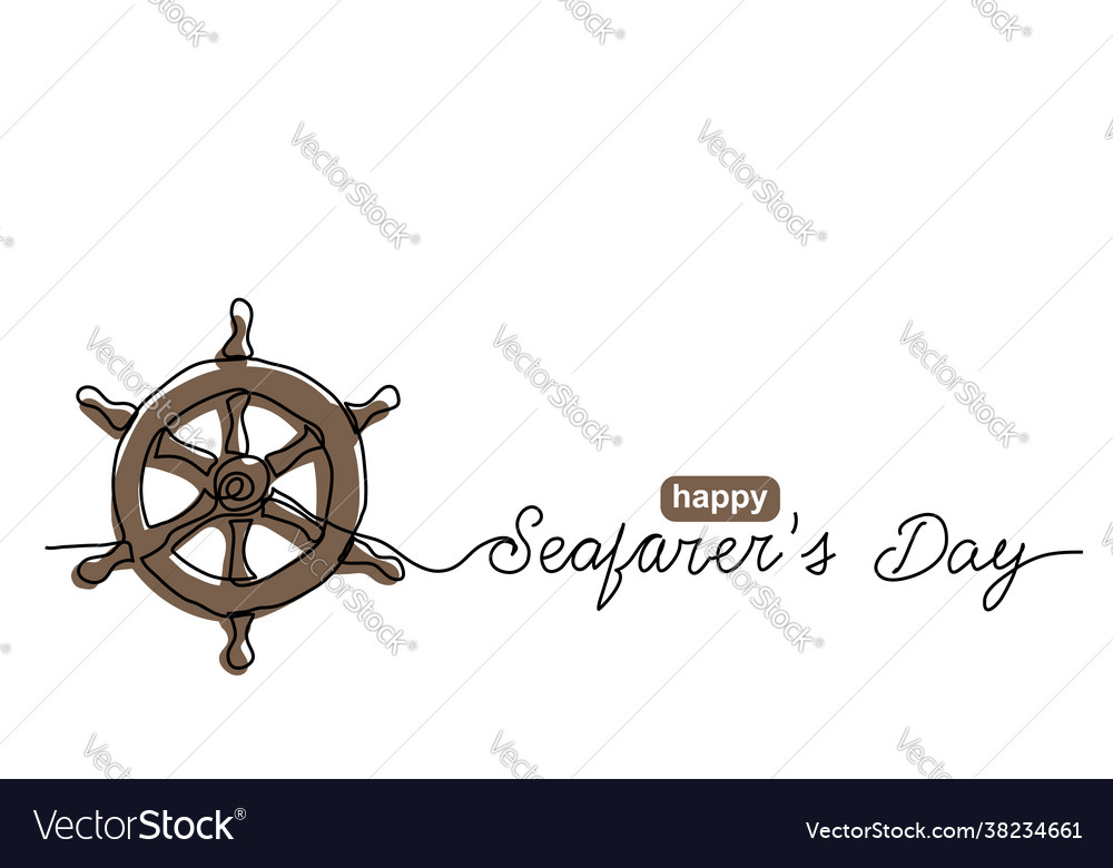 Seafarers day simple banner poster