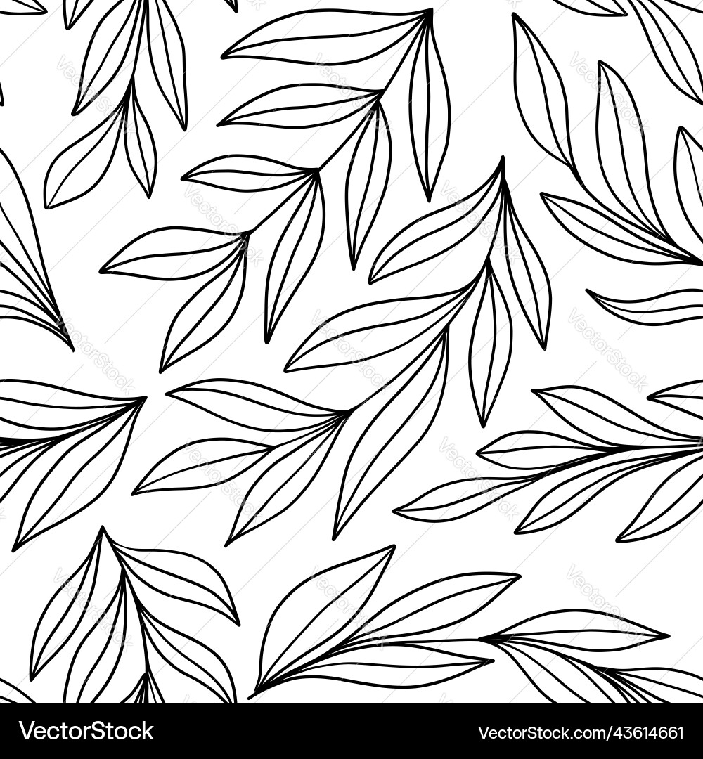 Seamless pattern with branches Royalty Free Vector Image