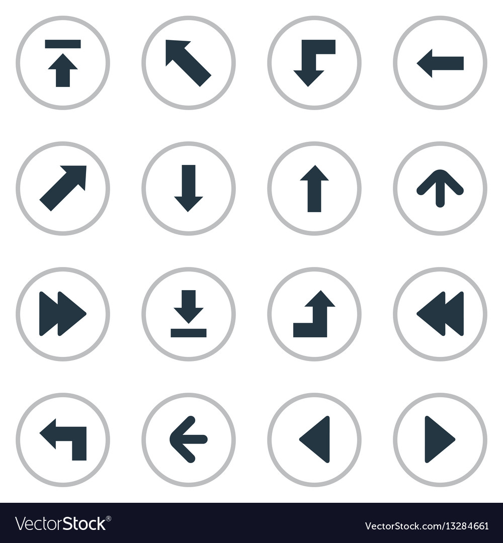 Set of 16 simple indicator icons can be found
