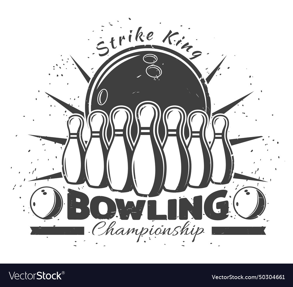 Vintage bowling club template