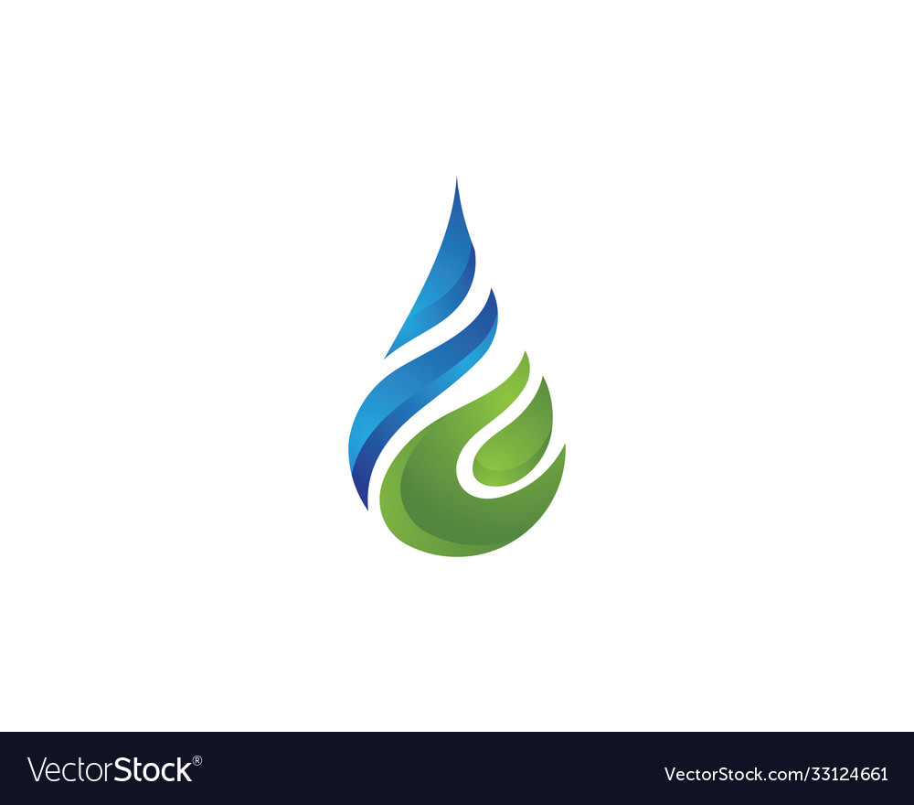 Water drop logo template Royalty Free Vector Image