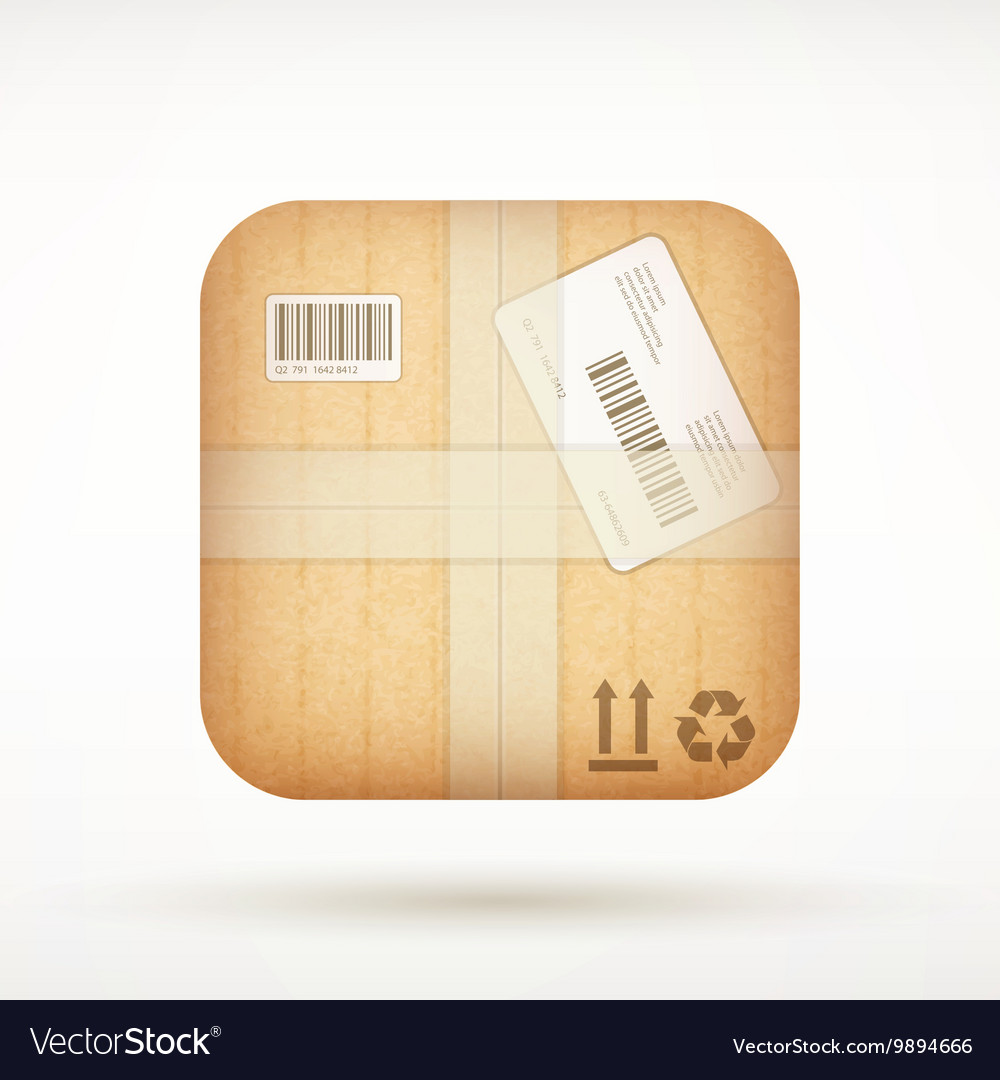 Cardboard Mail Package Icon