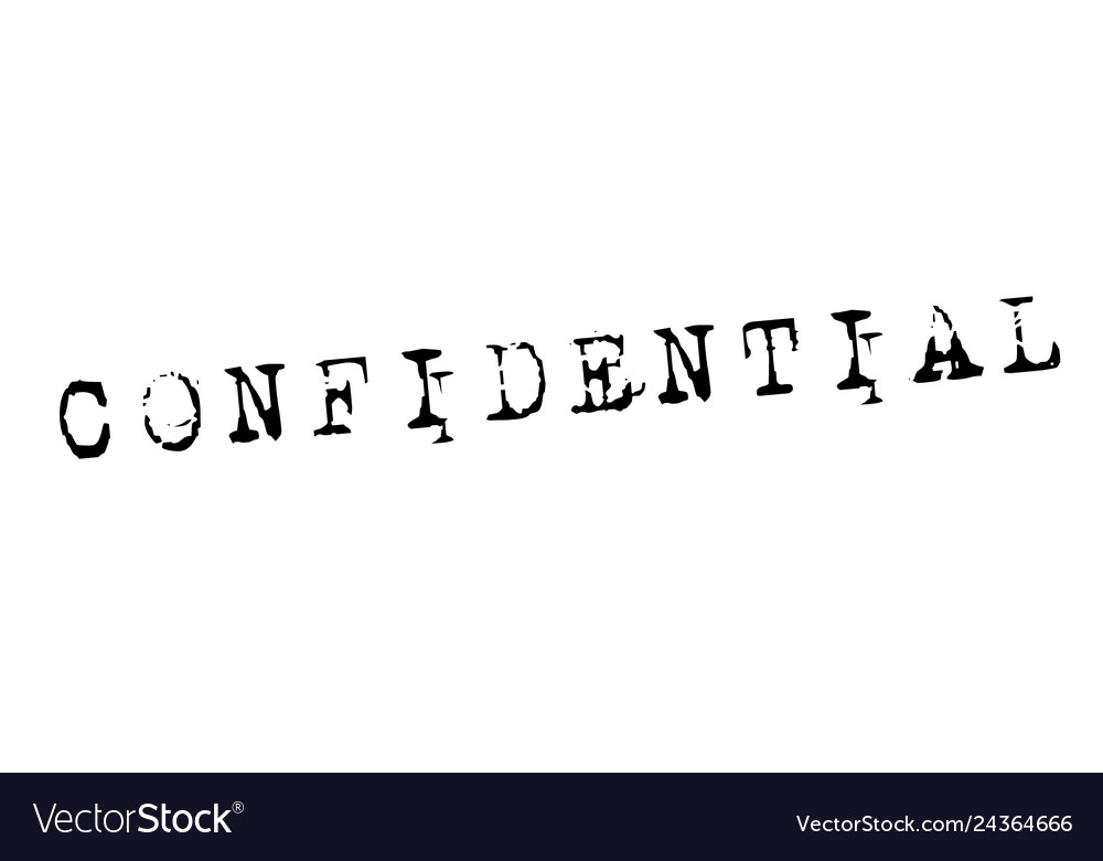 Confidential stamp on white