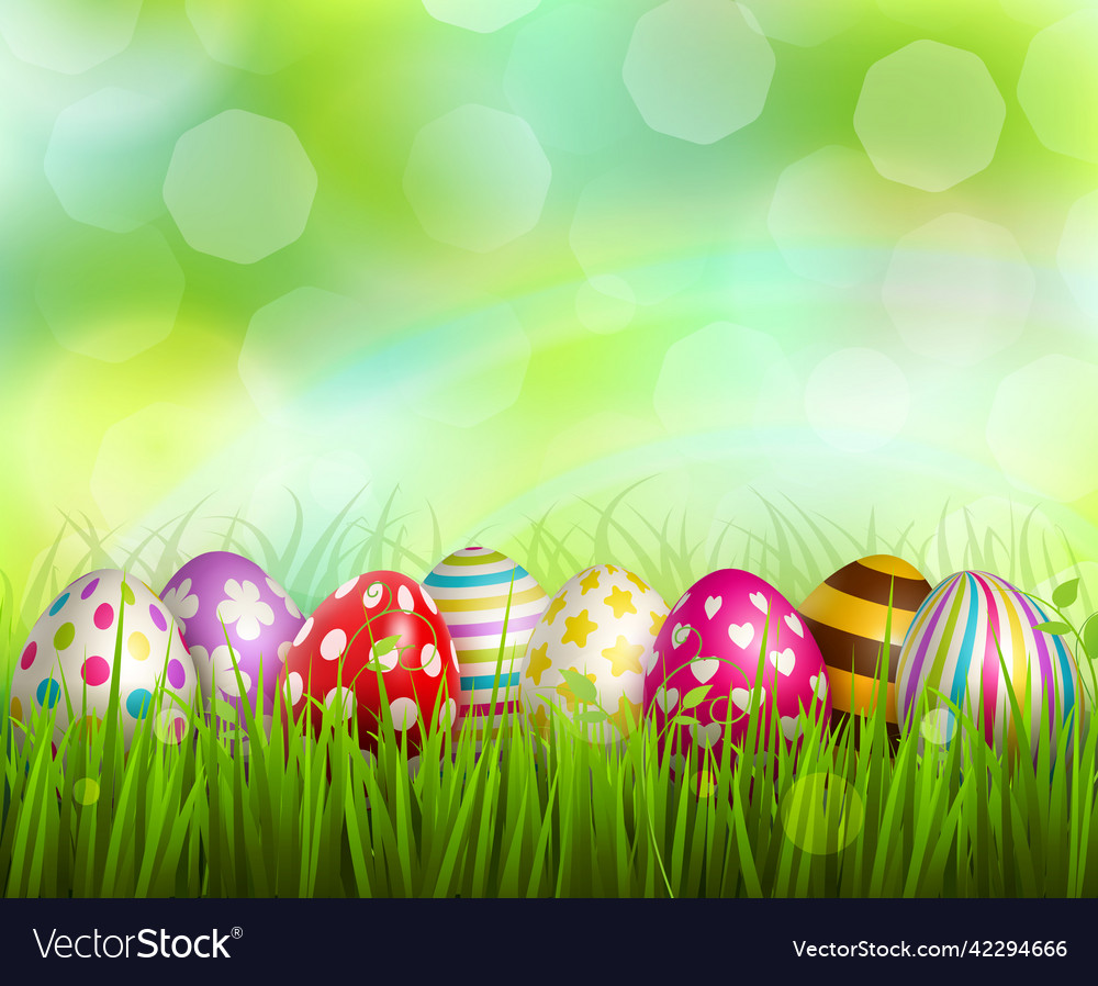 Easter realistic background Royalty Free Vector Image