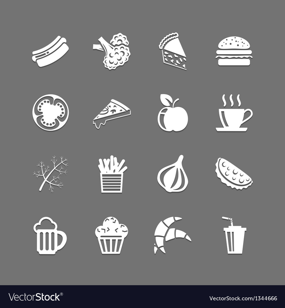 Fast food icons Royalty Free Vector Image - VectorStock