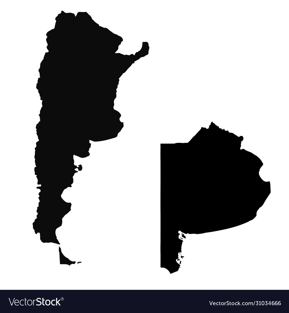 Map argentina and buenos aires country Royalty Free Vector