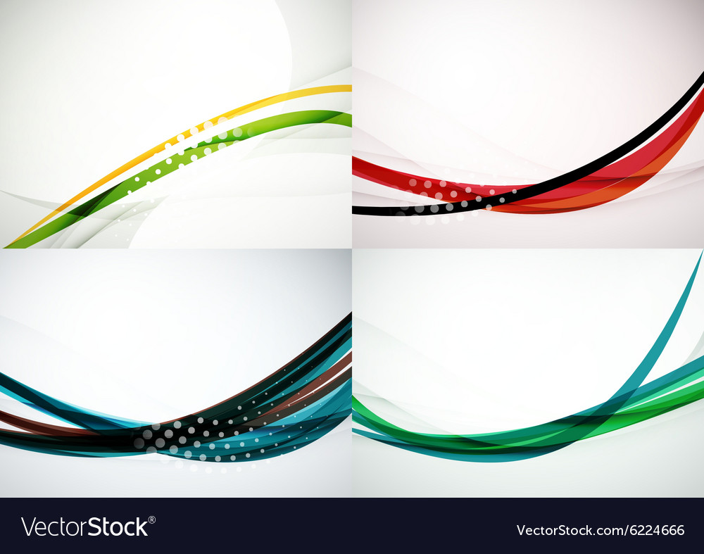 Set of abstract backgrounds elegant colorful