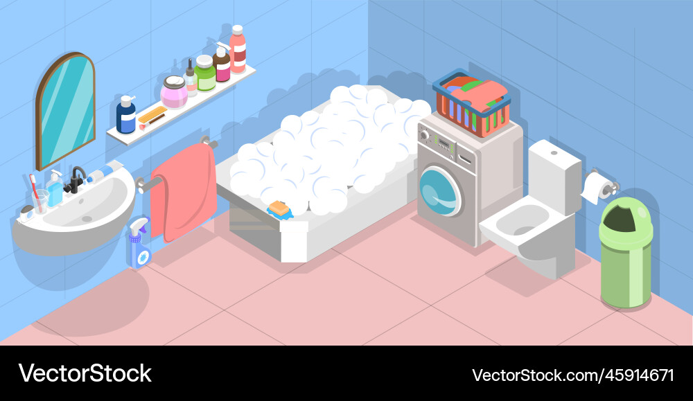 3d isometric flat conceptual Royalty Free Vector Image