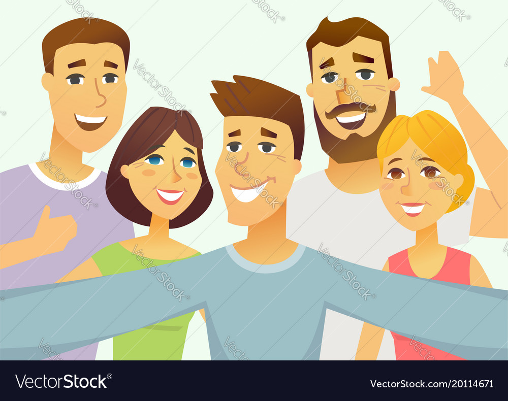 A group of friends - cartoon people character Vector Image