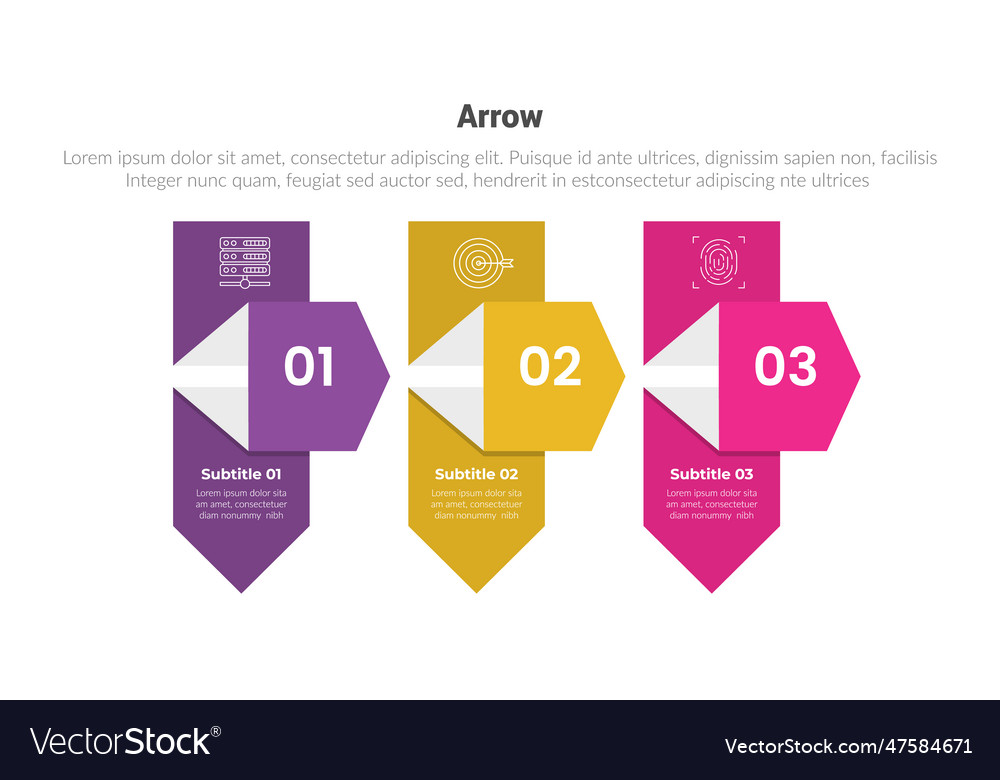 Arrow or arrows stage infographics template Vector Image