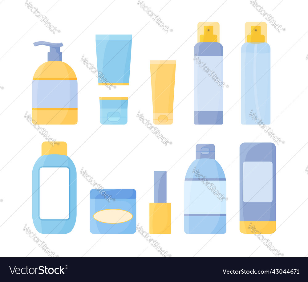 Cosmetic packaging set Royalty Free Vector Image