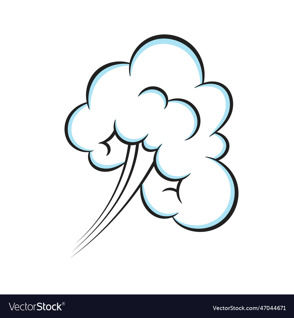 Fart smoke smelling cloud pop art comic book Vector Image