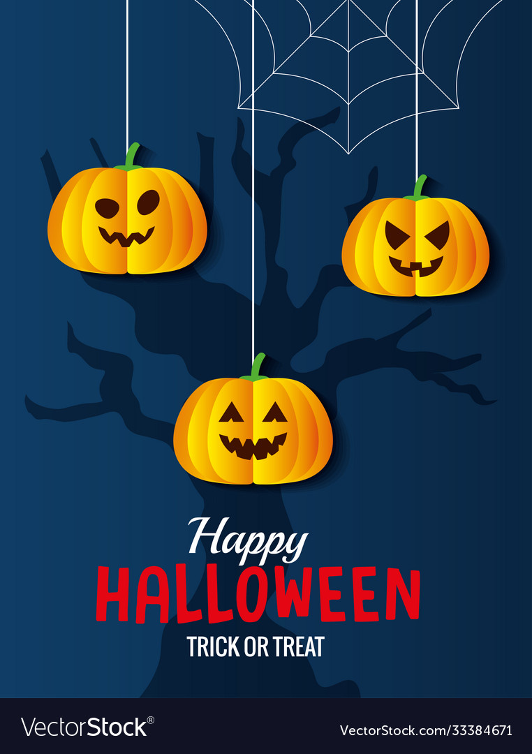 Halloween pumpkins cartoons hanging design