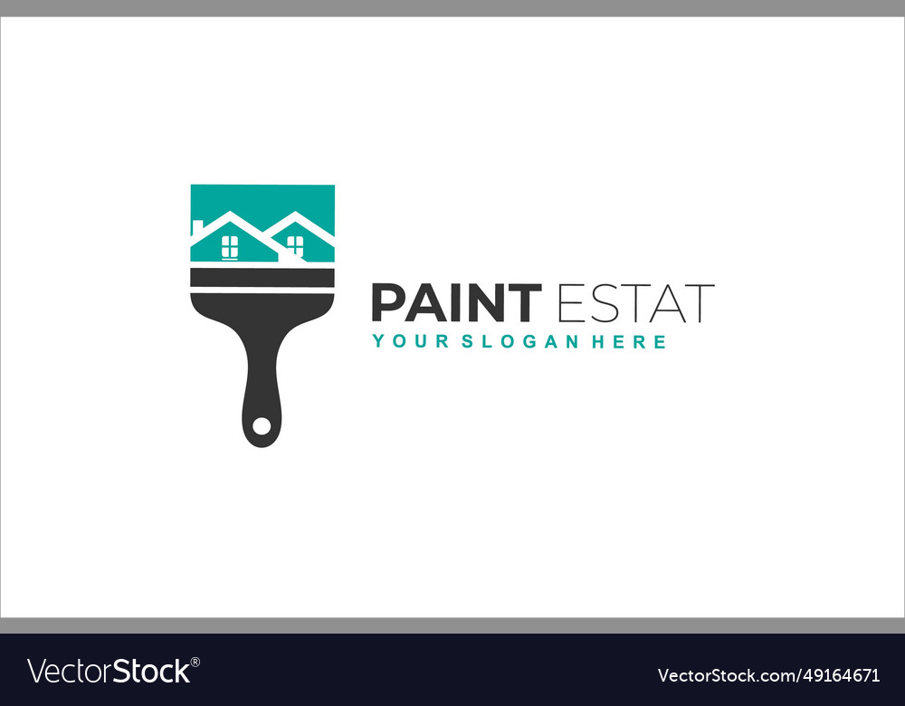 Home Or House Paint Logo Template Logo Design Vector Image