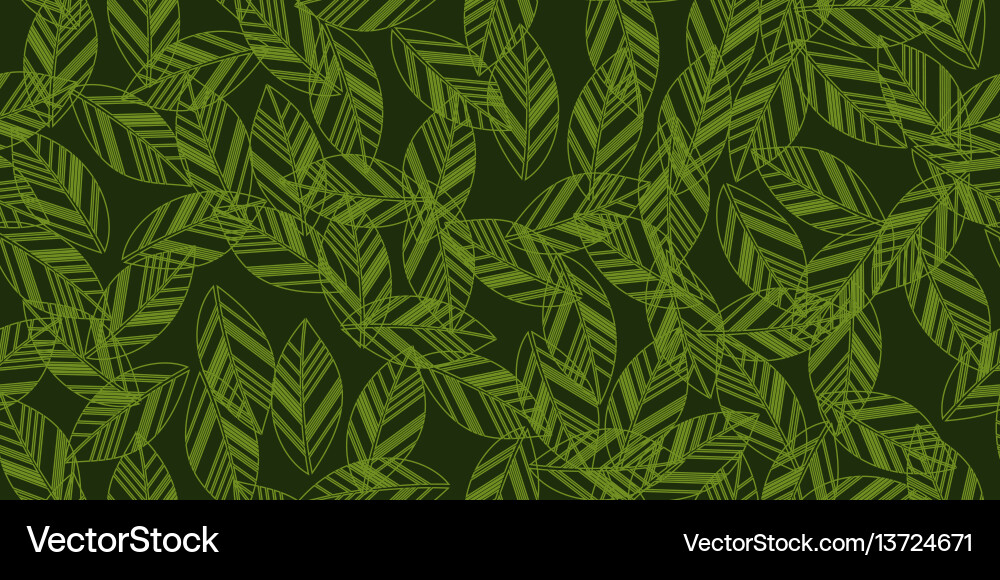 Leaves seamless background Royalty Free Vector Image