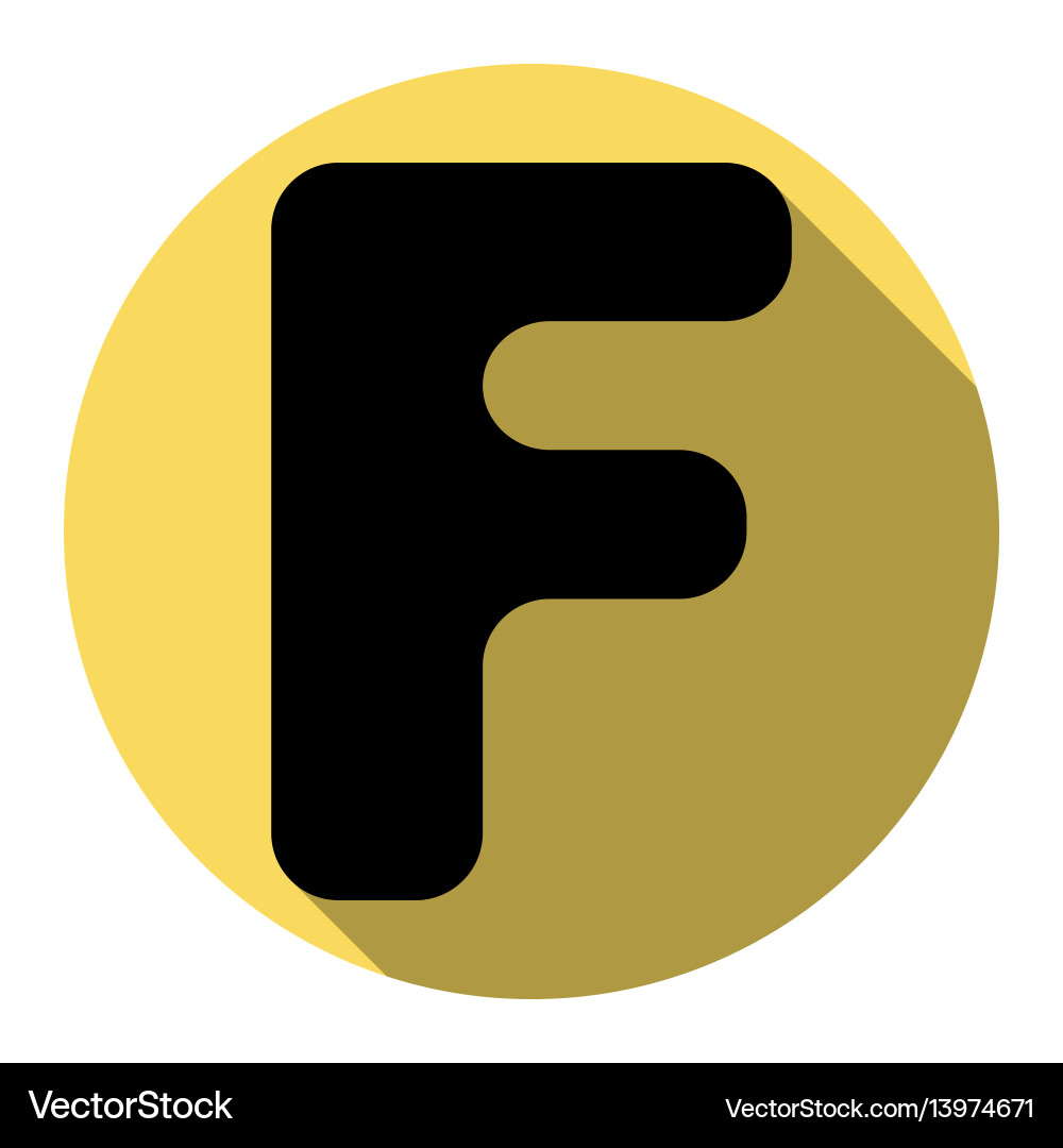 Letter f sign design template element Royalty Free Vector