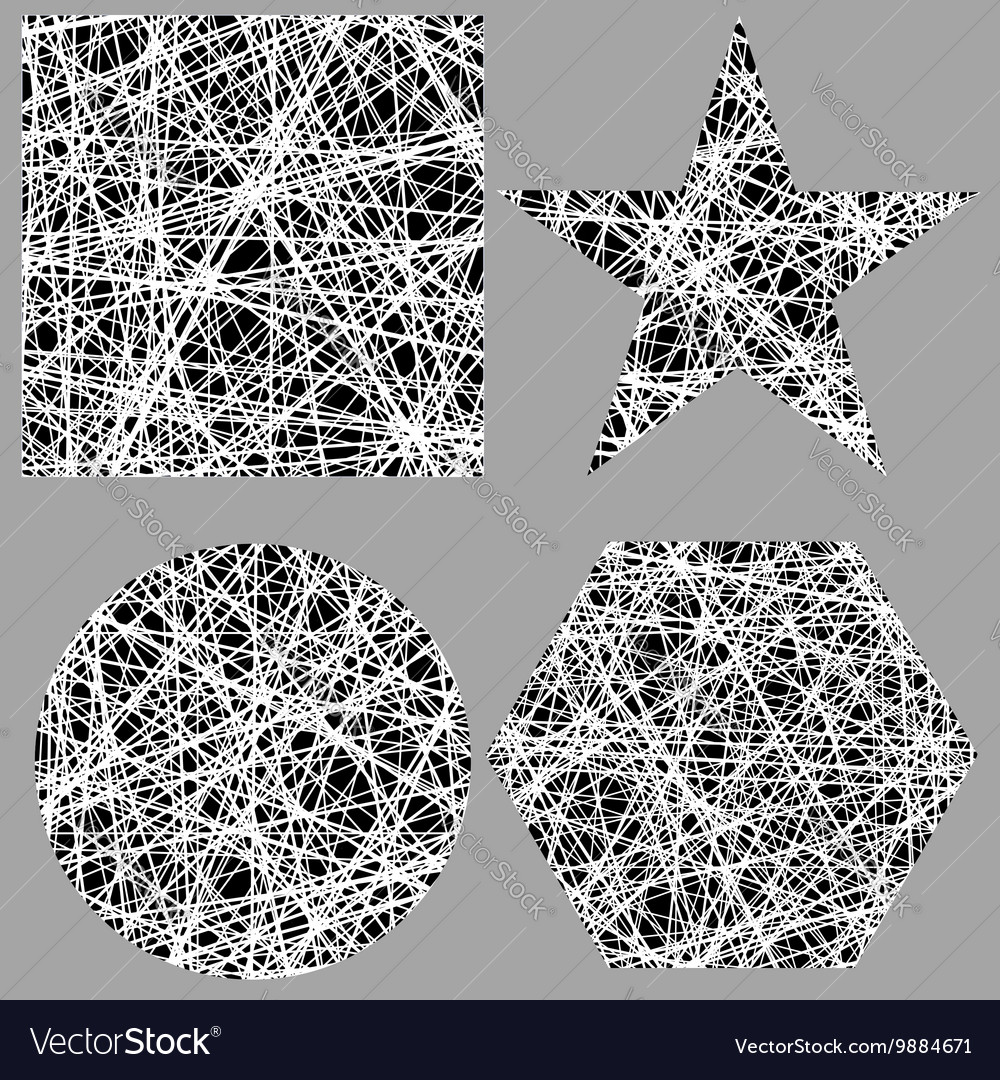 Set of different grunge shapes