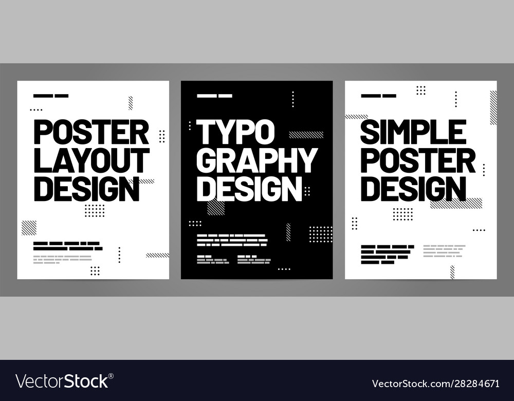 Simple Template Design With Typography For Poster Vector Image