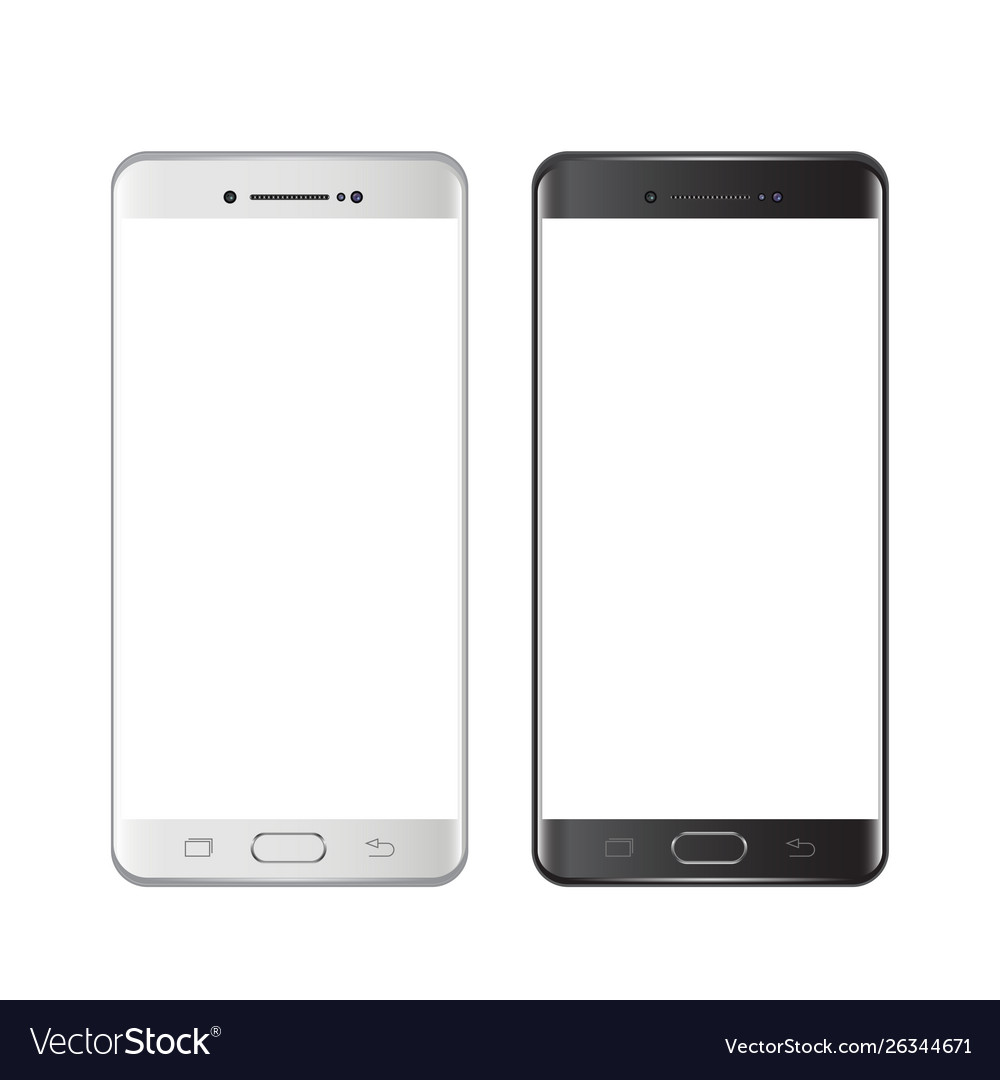 Smartphones black and white smartphone isolated Vector Image