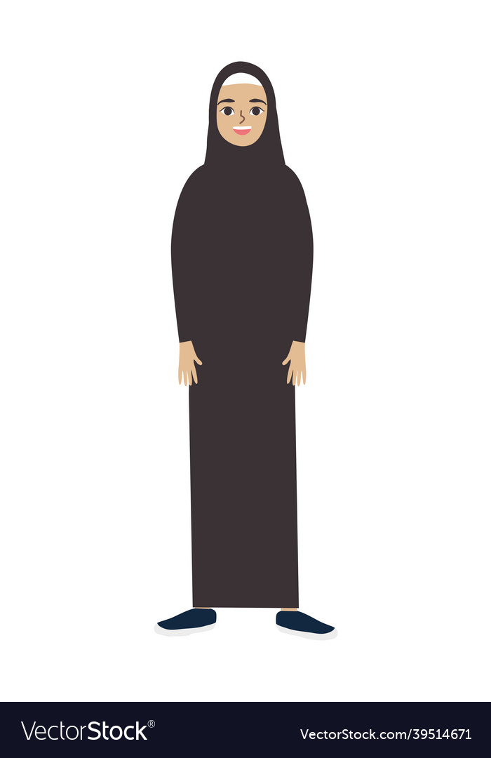 Woman wearing chador Royalty Free Vector Image