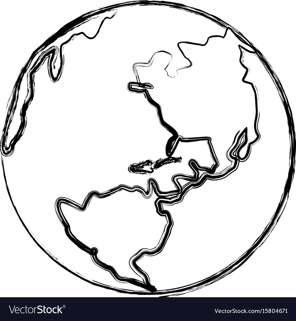 World earth isolated Royalty Free Vector Image